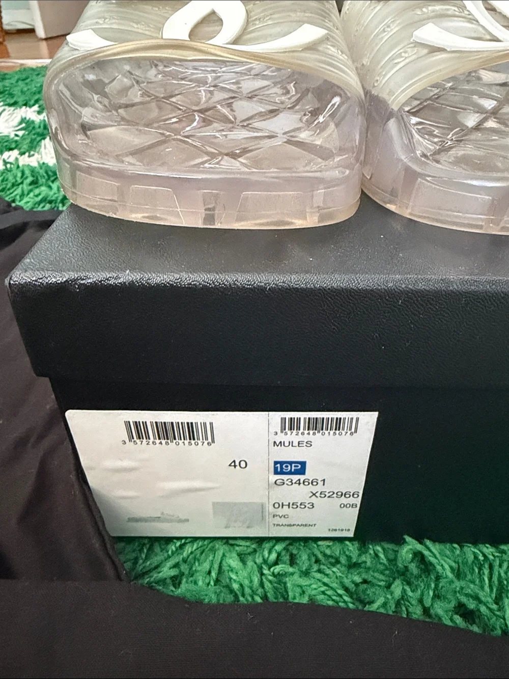Chanel clear PVC pool lounge slides for women size EU 40 US 10